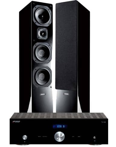 Indiana Line Diva 660 + Advance Acoustics X-i105 stereopaketti, musta