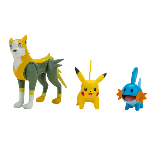 Pokemon - Battle Figure 3-pack - Pikachu,Mudkip,Boltund - (95155-12)