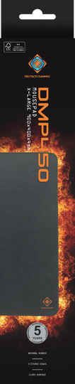 DELTACO GAMING DMP450 XL Mousepad, 900x400x4mm, Stitched Edges, Black