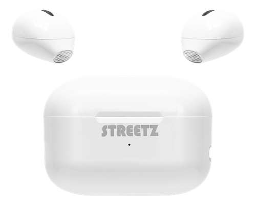 STREETZ Täyslangattomat Nappikuulokkeet, Minikokoiset, Mikrof., Valk.