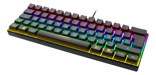 DELTACO GAMING Mekaaninen Mininäppäimistö, Sveitsiläinen, RGB, Musta