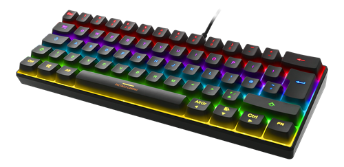 DELTACO GAMING Mekaaninen Mininäppäimistö, Brittiläinen, RGB, Musta