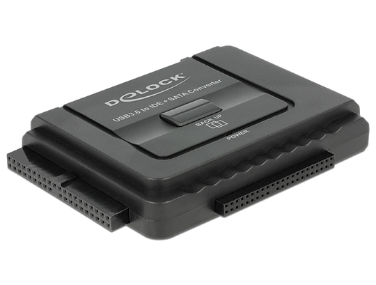 Delock USB 3.0 - SATA 6GB/s/IDE40PIN/IDE44PIN Sovitin, Musta