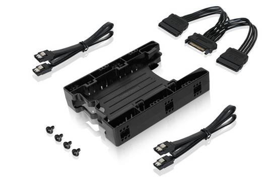 2x 2.5" In 1x 3.5" Internal Bracket Black Incl Cables
